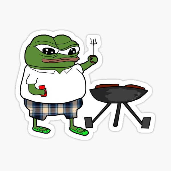 Rare Pepe Grilling Barbeque Sticker
