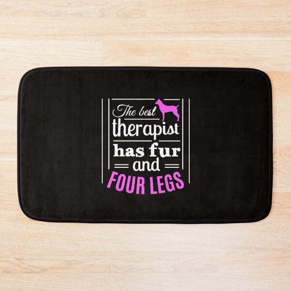 Item preview, The Best Therapist Has Fur and Four Legs - Trendy quote typographical White designed and sold by WearWolfDesigns.