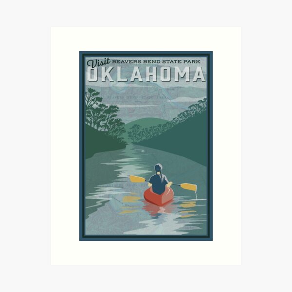 Item preview, Souvenir Map Design Beavers Bend Kayak designed and sold by Willz Designz.