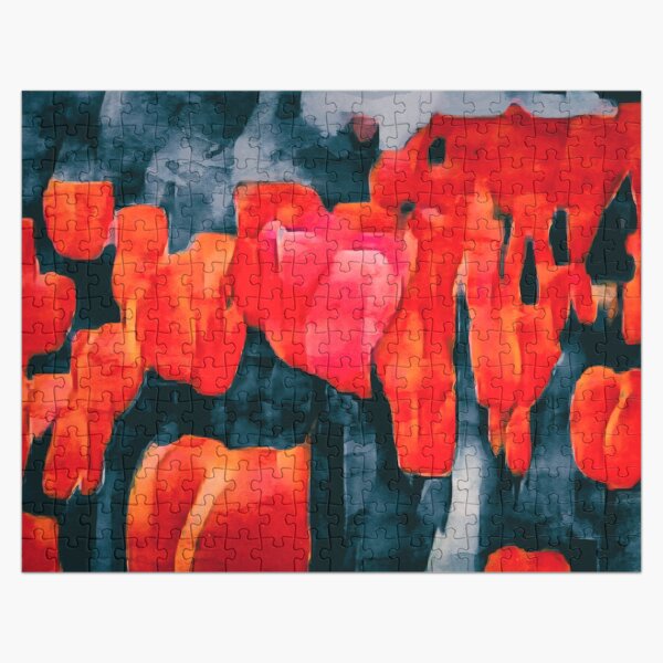 Tulip Field at Night Jigsaw Puzzle