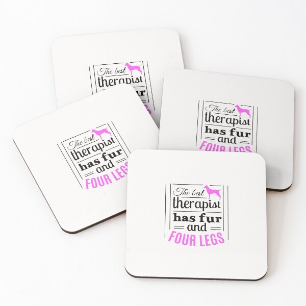 Item preview, The Best Therapist Has Fur and Four Legs - Trendy quote typographical White designed and sold by WearWolfDesigns.
