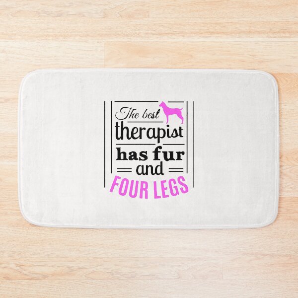 Item preview, The Best Therapist Has Fur and Four Legs - Trendy quote typographical White designed and sold by WearWolfDesigns.