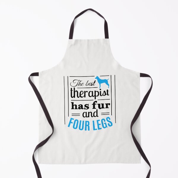 Item preview, The Best Therapist Has Fur and Four Legs - Trendy quote typographical Black + Blue designed and sold by WearWolfDesigns.