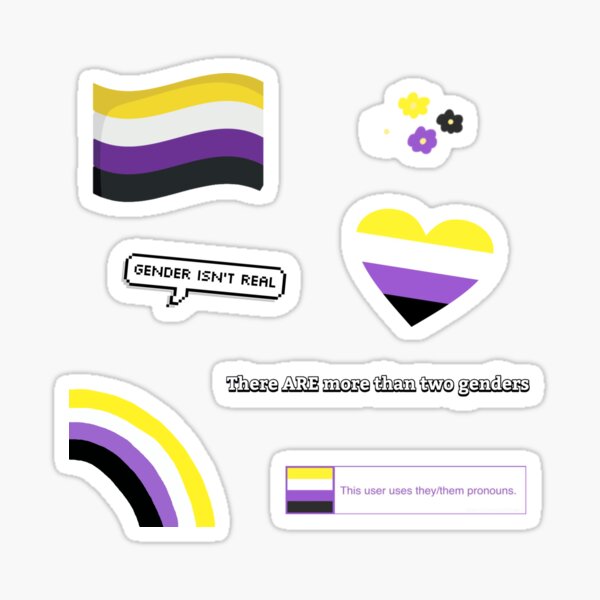 non-binary pack Sticker