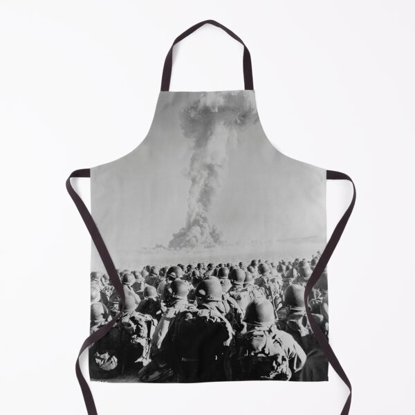 Item preview, Soldiers Watching Mushroom Cloud Of Atomic Bomb Test - 1951 designed and sold by warishellstore.