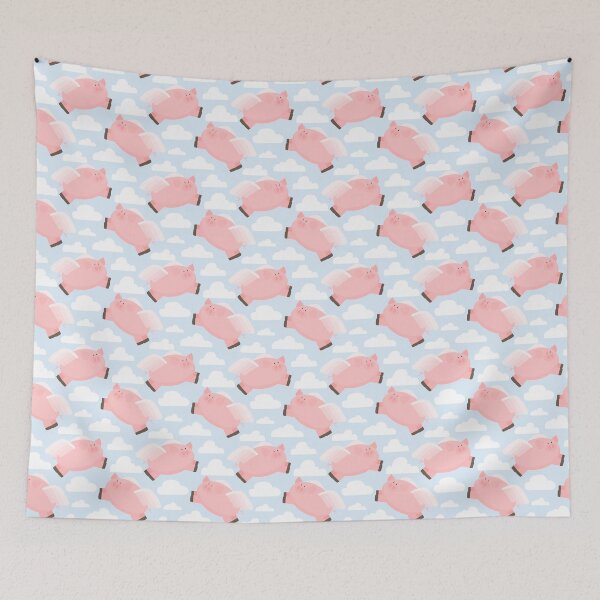 Item preview, Flying Pig Pattern designed and sold by PepAndGrace.