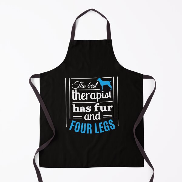 Item preview, The Best Therapist Has Fur and Four Legs - Trendy quote typographical White + Blue designed and sold by WearWolfDesigns.