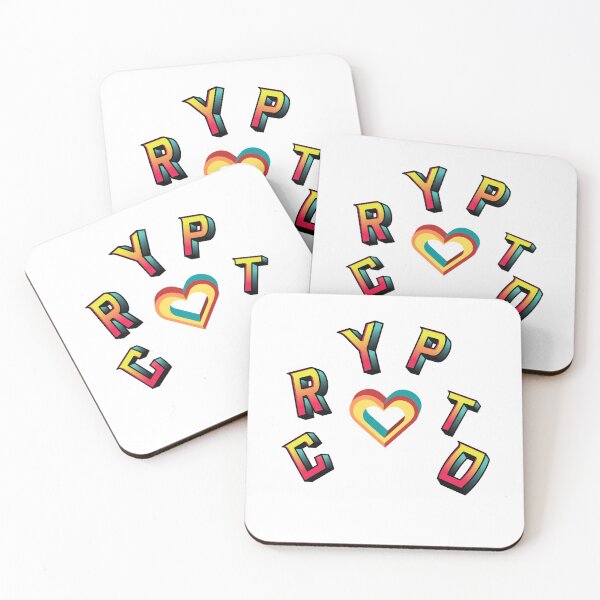 Item preview, Crypto Love-White Background  designed and sold by Trendi61.