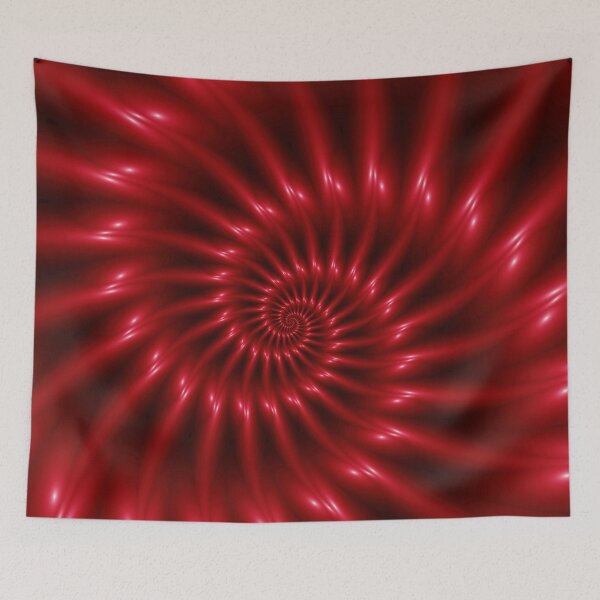 Item preview, Glossy Red Spiral Fractal designed and sold by Kitty Bitty.
