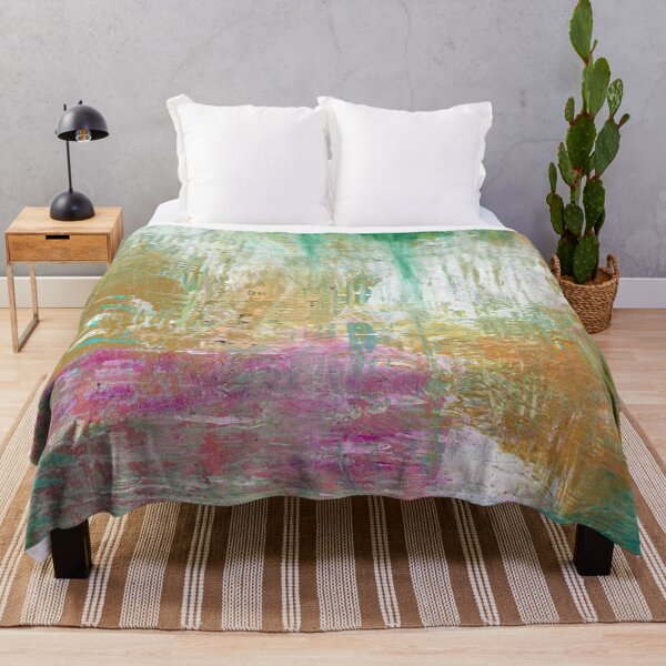 Item preview, Green Ochre Pink Sonata Abstract designed and sold by Cindy Smith.