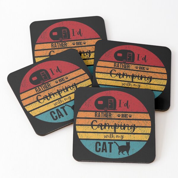 Item preview, I'd Rather Be Camping With My Cat | Retro Camper designed and sold by Jewelspride.