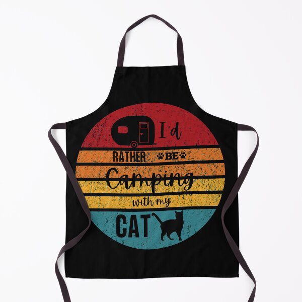 Item preview, I'd Rather Be Camping With My Cat | Retro Camper designed and sold by Jewelspride.