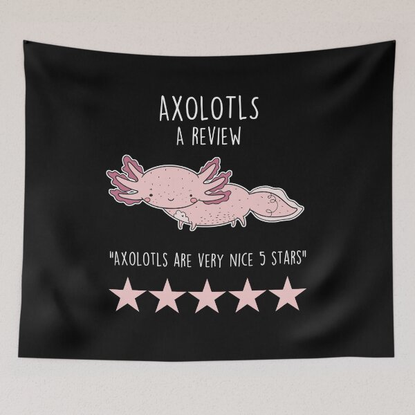 Artikelvorschau, Axolotl-Rezension entworfen und verkauft von Clara Hollins.