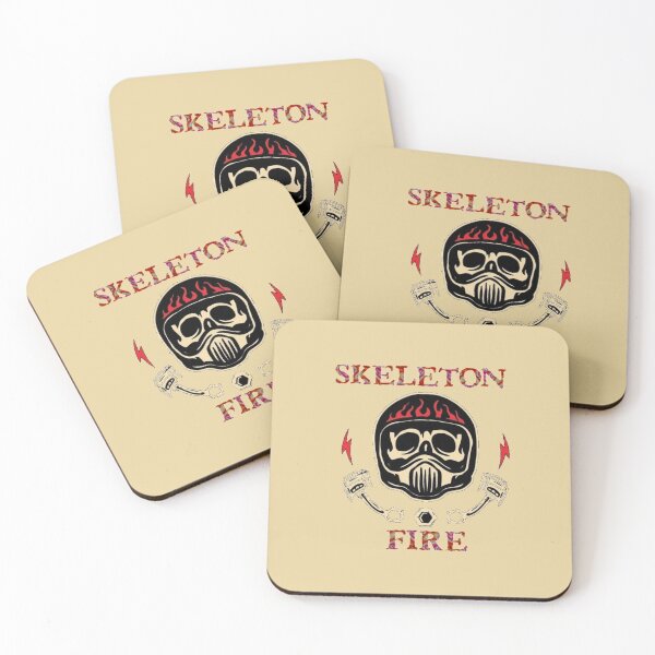 Item preview, funny flaming skeleton skull with headphones designed and sold by Marouane21.