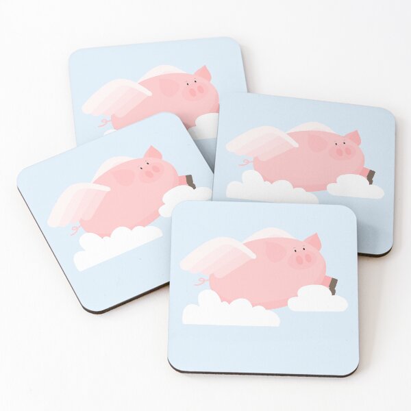 Item preview, Flying Pig with Cloud designed and sold by PepAndGrace.