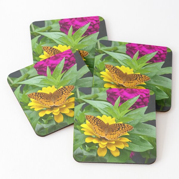 Item preview, Pretty Butterfly and Zinnias designed and sold by Peggy Feigenbaum.