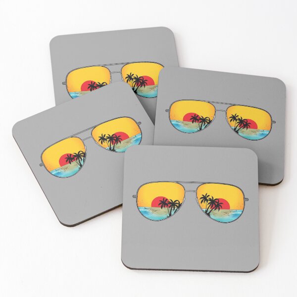 Item preview, Palm trees summer vacation tropics islands tropical sunglasses retro design designed and sold by brunsch-print.