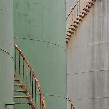 Artwork thumbnail, Turquoise Trio - Abandoned Industrial Oil Refinery in Toronto, Canada by StephVonAwesome