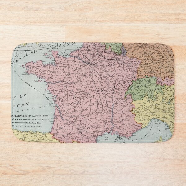 Item preview, Old France Map (1925) Vintage French Country Atlas designed and sold by BravuraMedia.