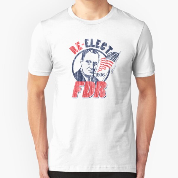 Franklin Delano Roosevelt for President 1936 Campaign Slim Fit T-Shirt