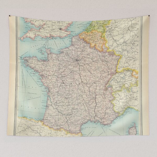 Item preview, Old France Map (1922) Vintage French Country Atlas designed and sold by BravuraMedia.