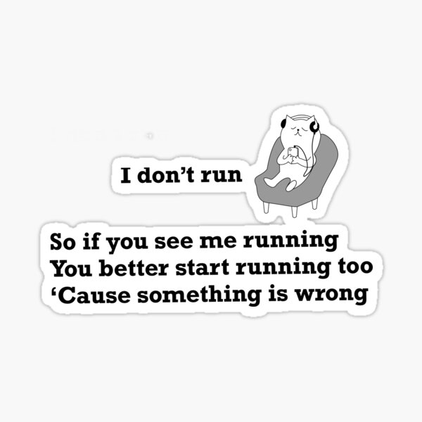 Item preview, Allergic to running designed and sold by Pastel Palette.