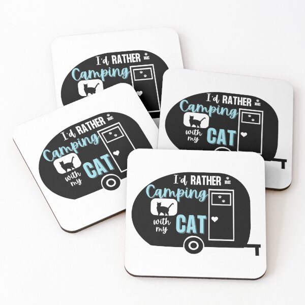 Item preview, I'd Rather Be Camping With My Cat | Retro Camper designed and sold by Jewelspride.