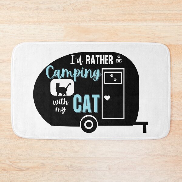 Item preview, I'd Rather Be Camping With My Cat | Retro Camper designed and sold by Jewelspride.