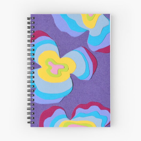 Item preview, Absract Topographic Tree Ring Purple Pattern Paper Cut Layered Shapes designed and sold by Ciara Shortall.