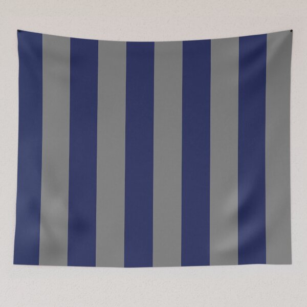 Item preview, Navy Blue and Gray Stripes, Vertical Awning Stripes designed and sold by Amy Brinkman.