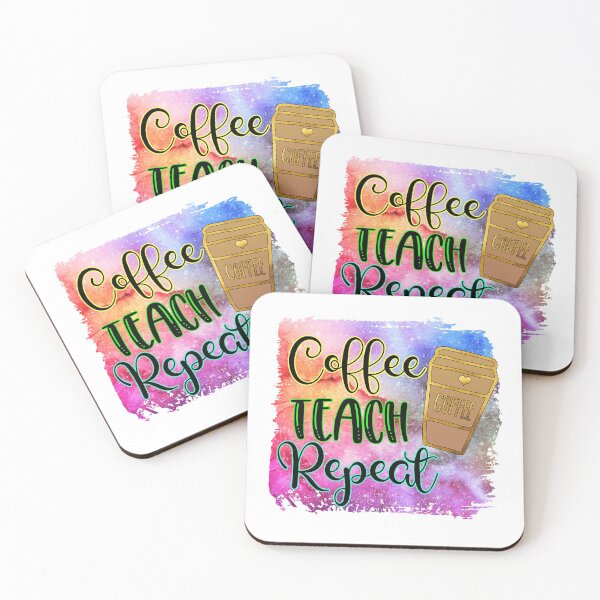 Item preview, Coffee Teach Repeat- Teacher Back to School Gifts designed and sold by younghopes.