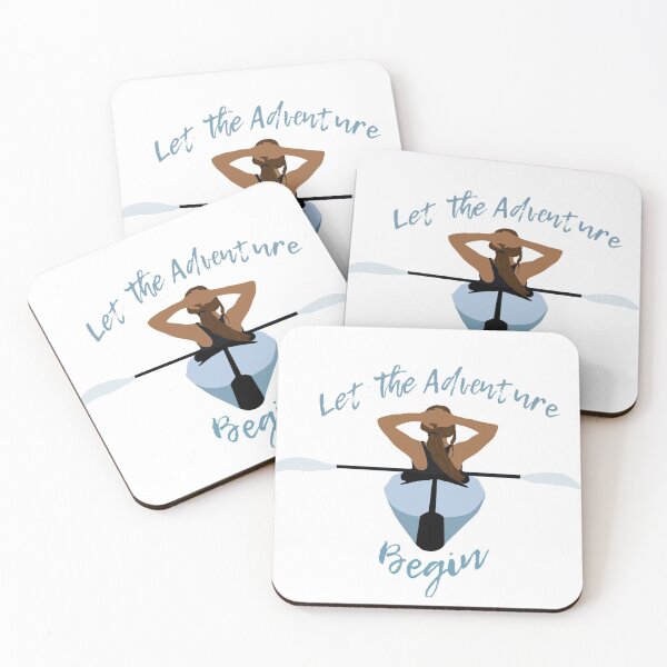 Item preview, Let the adventure begin brunette in kayak designed and sold by Aimee Milton.
