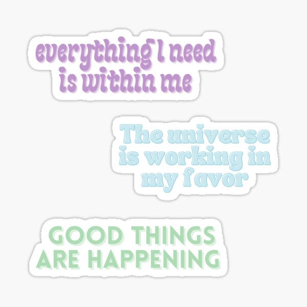 Retro positive affirmation stickers, good vibe stickers, positive vibe  Stickers, aesthetic stickers-#10 - Decals, Stickers & Vinyl Art, Facebook  Marketplace