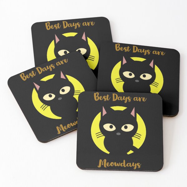 Item preview, Best days are meowdays Funny black cat designed and sold by Cool Store.