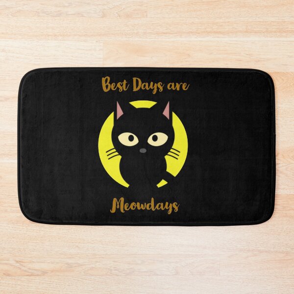Item preview, Best days are meowdays Funny black cat designed and sold by Cool Store.
