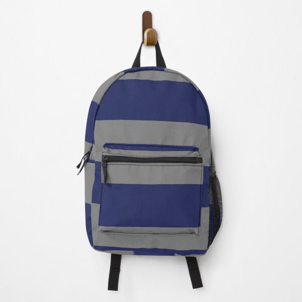 Item preview, Navy Blue and Gray Stripes, Horizontal Awning Stripes designed and sold by Amy Brinkman.