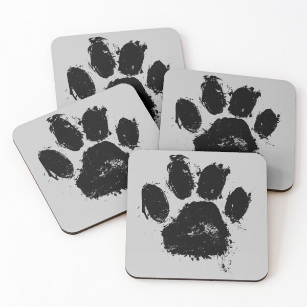 Item preview, Mucky Pup Pawprints - Grey designed and sold by SpikyLlama.