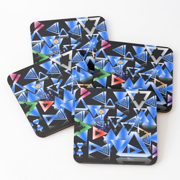 Item preview, Beautiful blue triangles assortment designed and sold by aminz4.