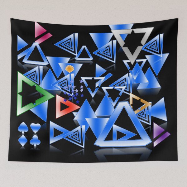 Item preview, Beautiful blue triangles assortment designed and sold by aminz4.