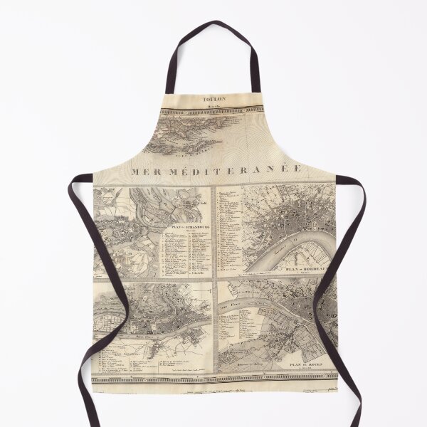 Item preview, Old French Cities Map (1838) Vintage Lyon, Rouen, Bordeaux, Strasbourg France Atlas designed and sold by BravuraMedia.