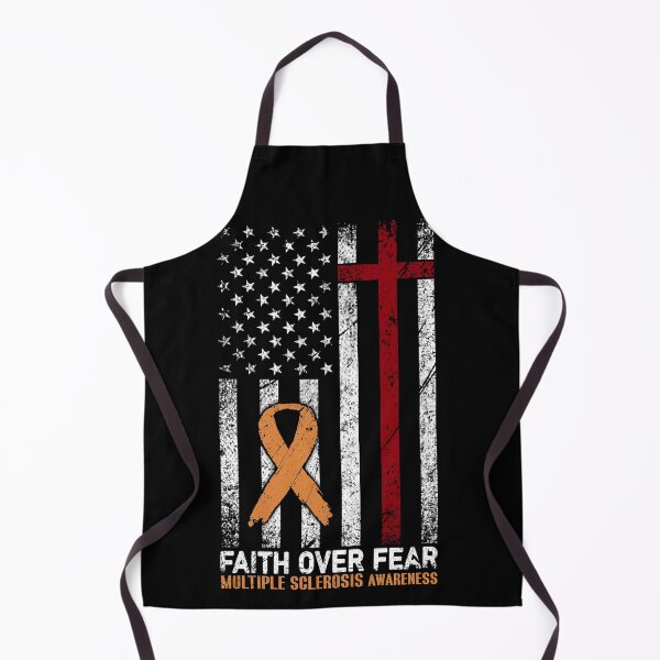 Item preview, Christian Distressed USA Flag Cross Faith Over Fears Multiple Sclerosis Awareness designed and sold by Brad-FI.