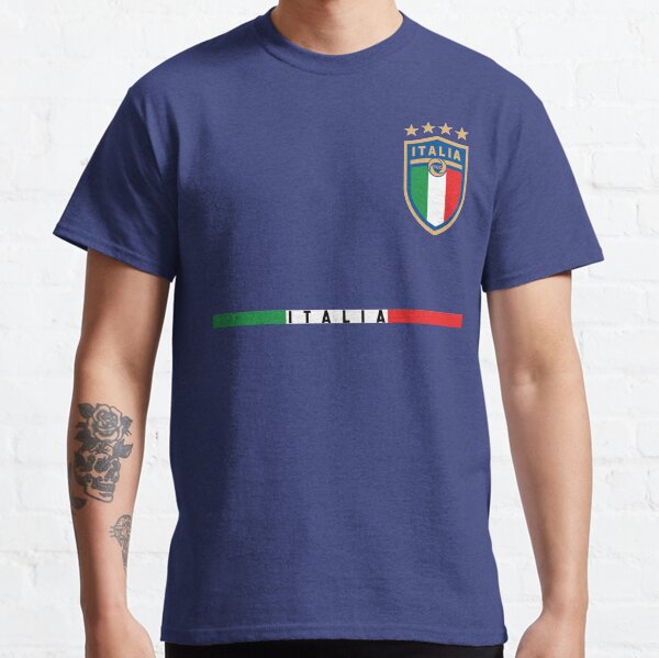 Italy Soccer Jersey 2020 2021 Italia Football Team Classic T-Shirt