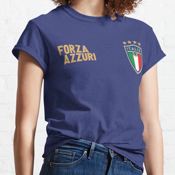 Italy Soccer Italia Flag Forza Azzurri Football Fan Classic T-Shirt
