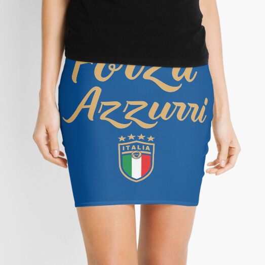 Forza Azzurri, Italia Jersey Soccer 2020 2021 Aficionado al fútbol italiano Italia Minifalda