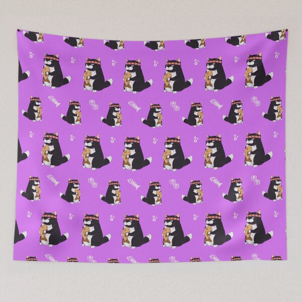Item preview, Sushi Cat, Samurai Cat, Fun Sushi Cat Pattern designed and sold by MissLissaLou.