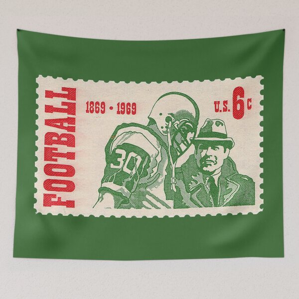 Item preview, 100th Anniversary Of College Football 1969 US Postage Stamp,  6 cent US postage stamp, helmet, football uniform designed and sold by Nostrathomas66.
