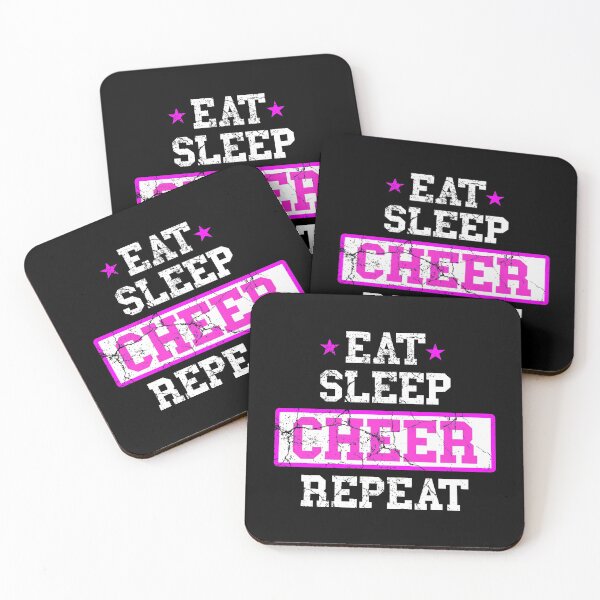 Item preview, Eat Sleep Cheer Repeat Cheerleader designed and sold by Krysanthe.