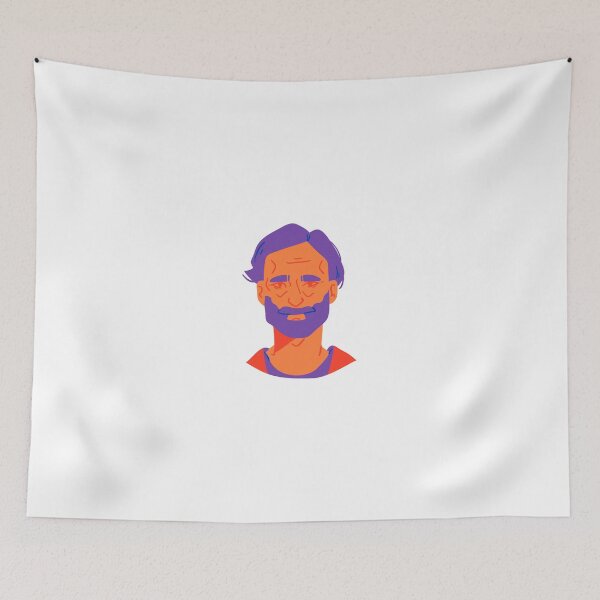 Item preview, Vibrant Orange Elderly Man Portrait designed and sold by MIDDLX.