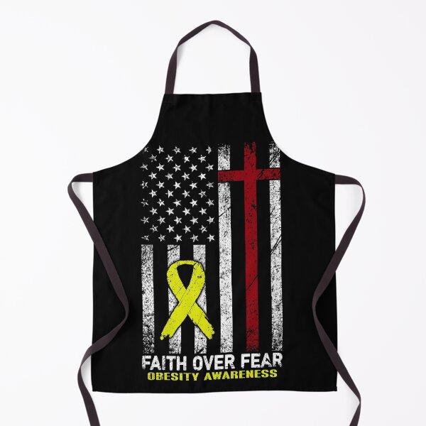 Item preview, Christian Distressed USA Flag Cross Faith Over Fears Obesity Awareness designed and sold by Brad-FI.