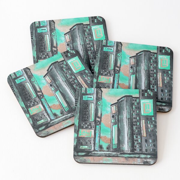 Item preview, Neon city lights | teal cityscape | NYC | Tokyo designed and sold by LAUZ-PRINTZ.